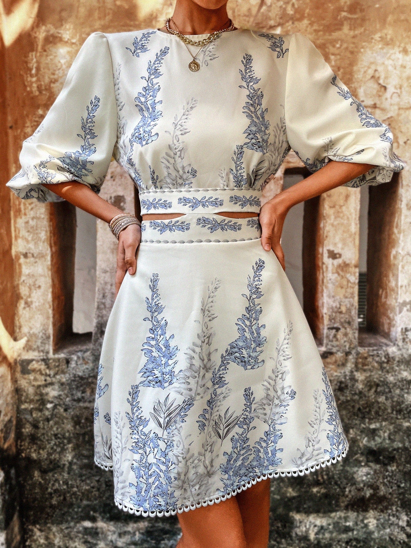 Floral White Dress