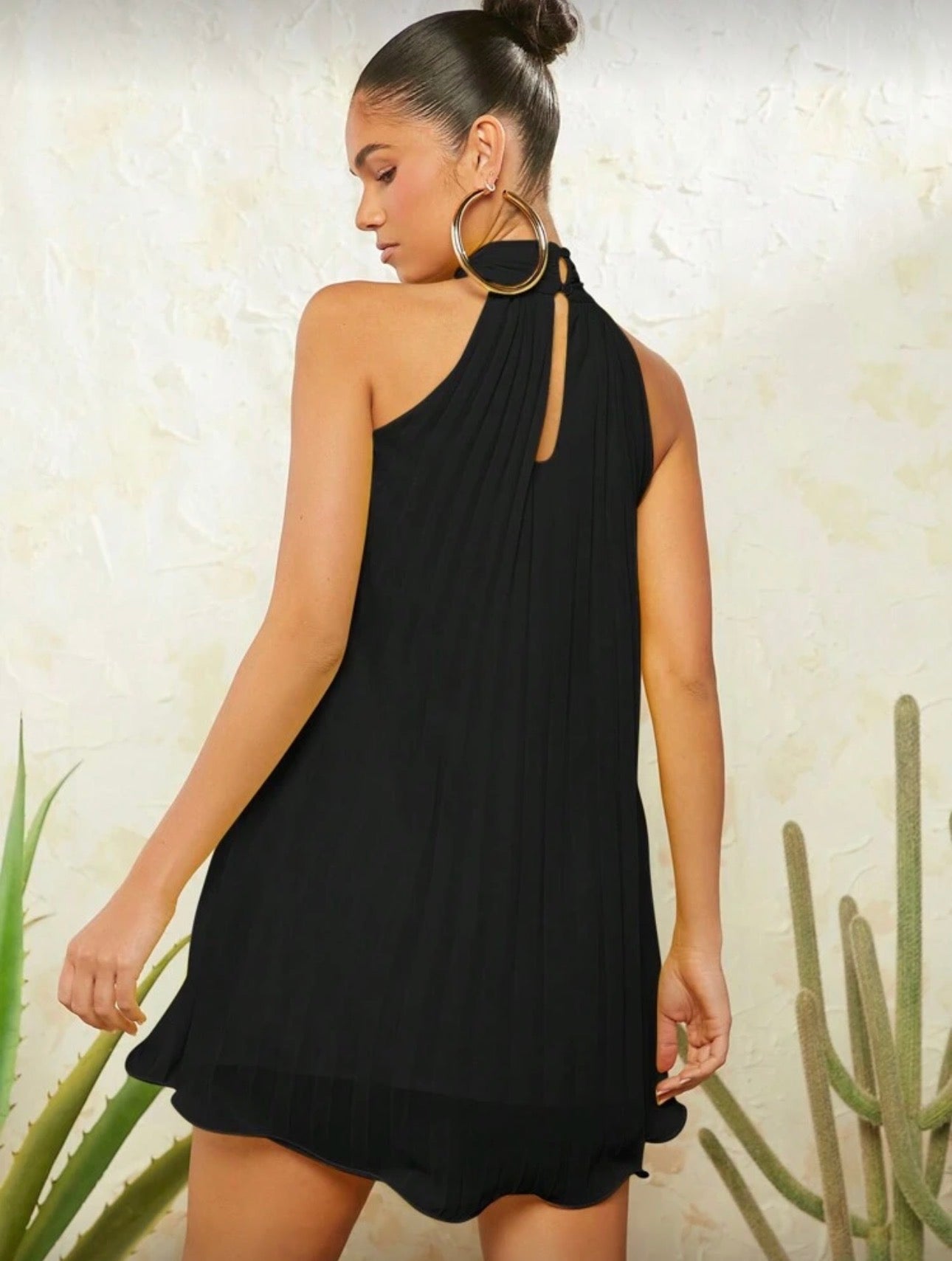 Black Neck Tie Dress
