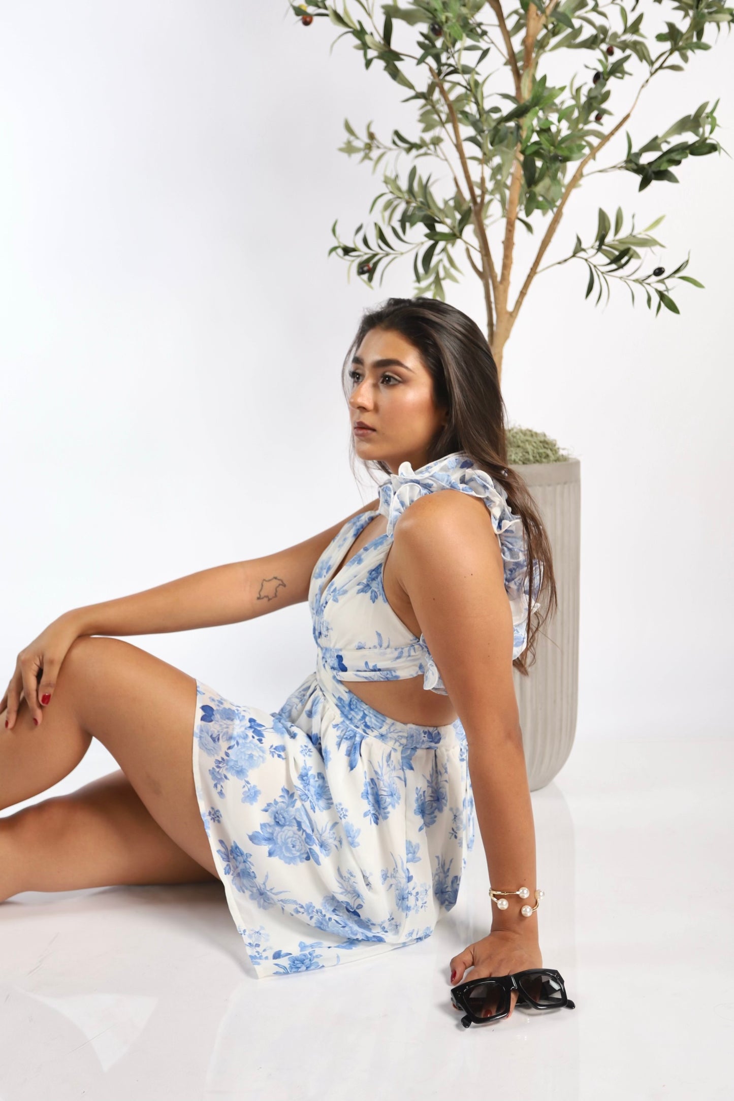 Floral Blue Dress