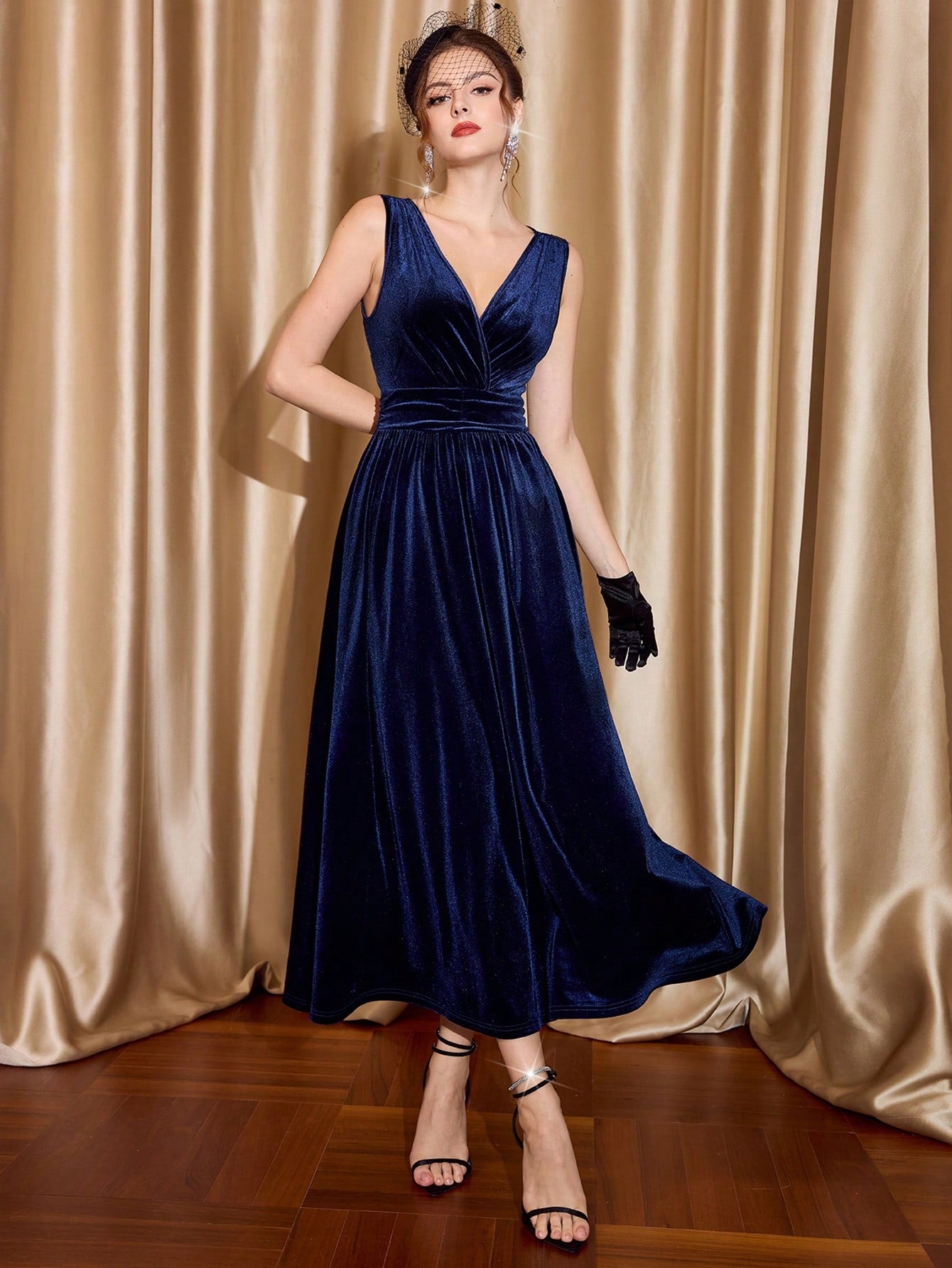 Vestido Azul Terciopelo