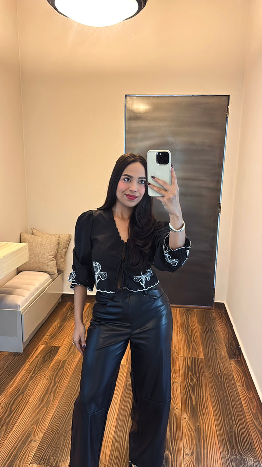 Black Floral Shirt