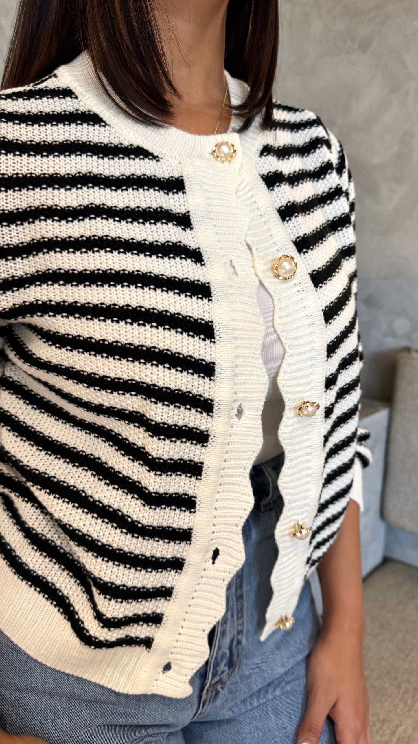 Stripped Pattern Cardigan