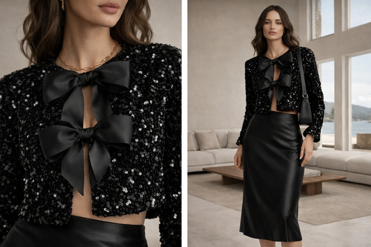 Sparkly Midnight Bow