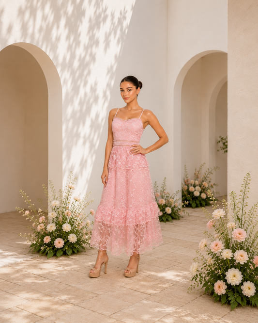 Pink Flowery Dress