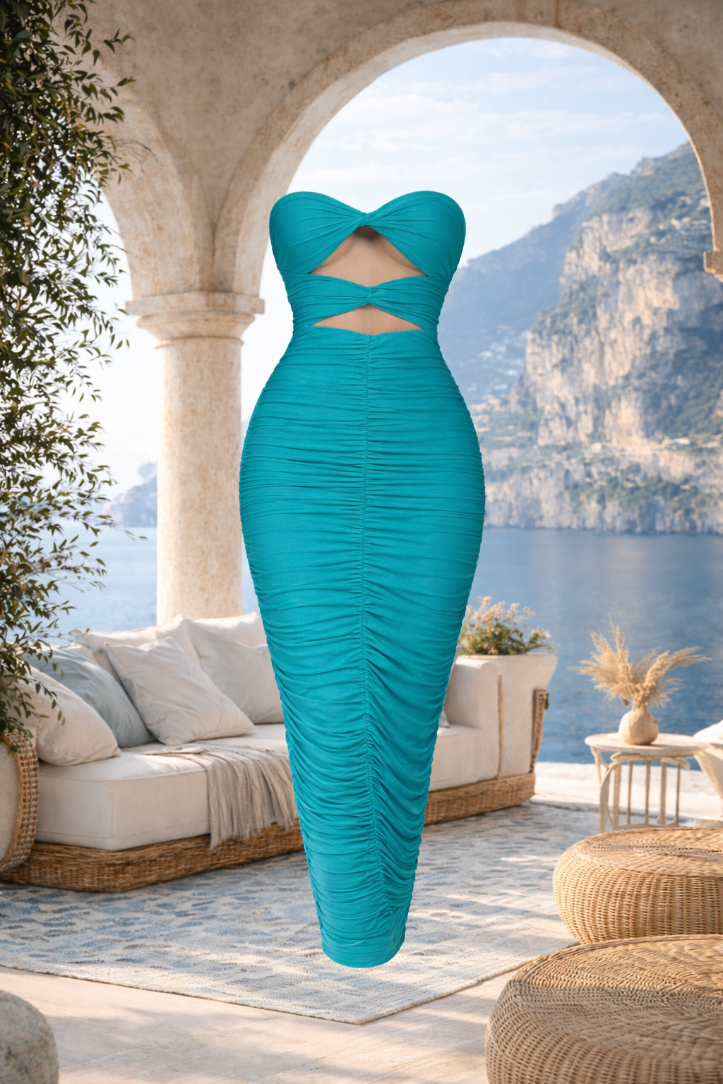 Aqua Slim Dress