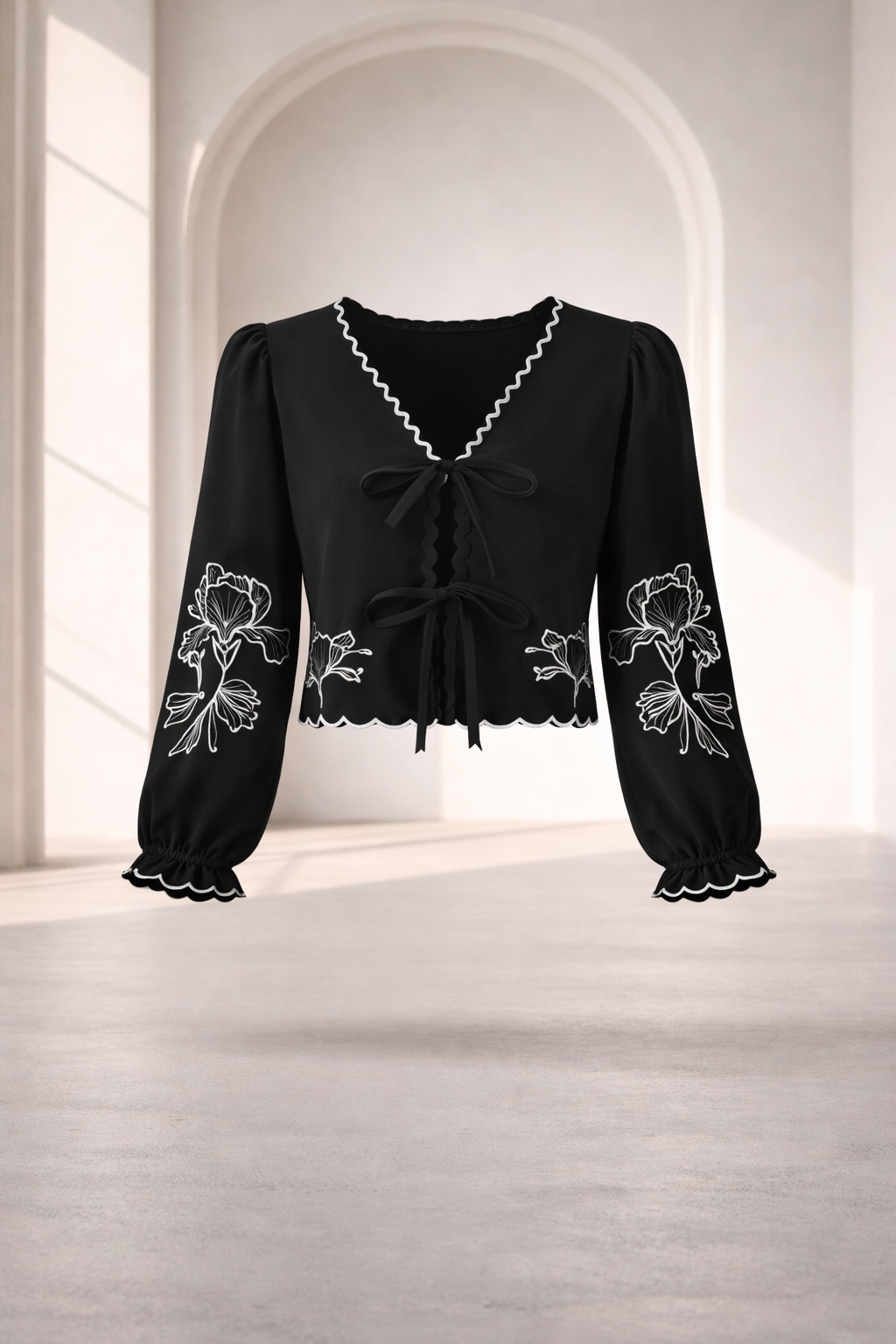 Black Floral Shirt