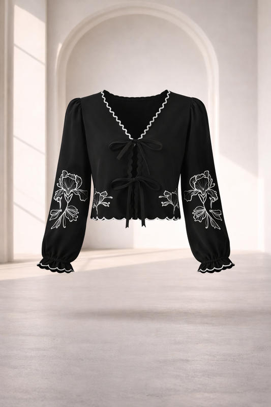 Black Floral Shirt