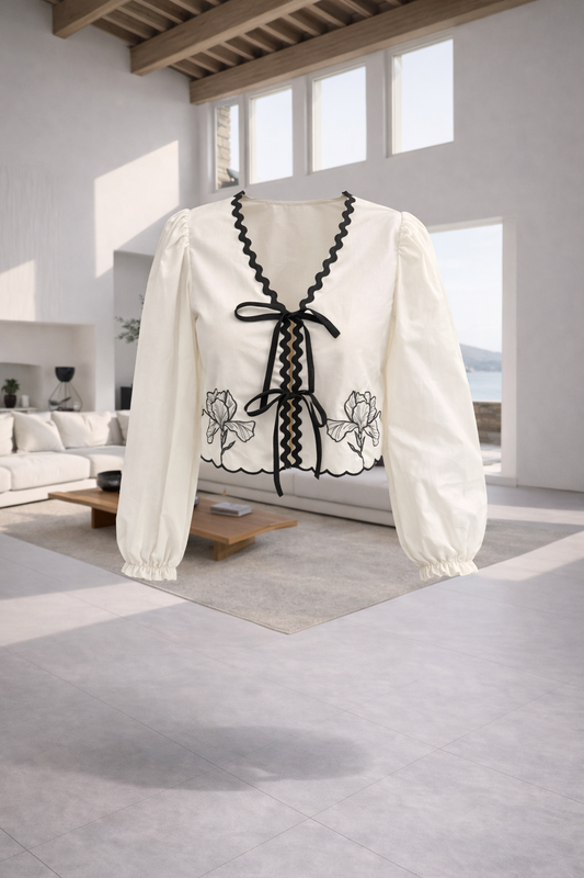 White Floral Shirt