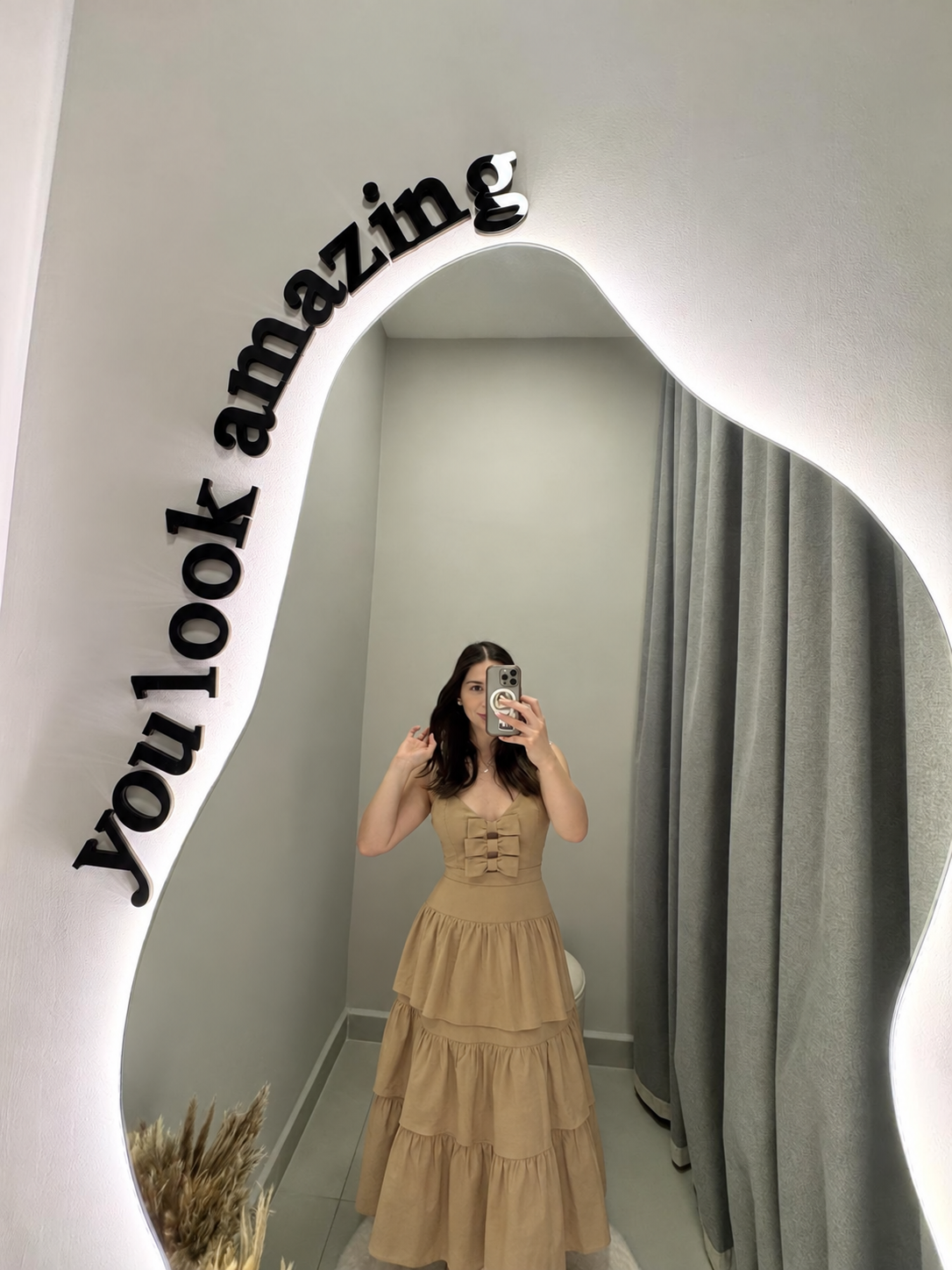 Taupe Midi Dress
