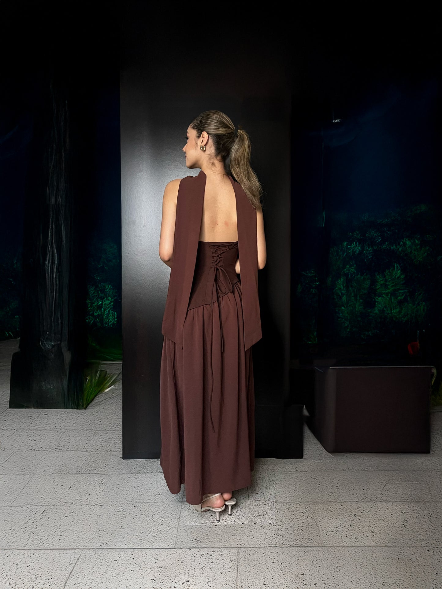 Brown Midi Dress