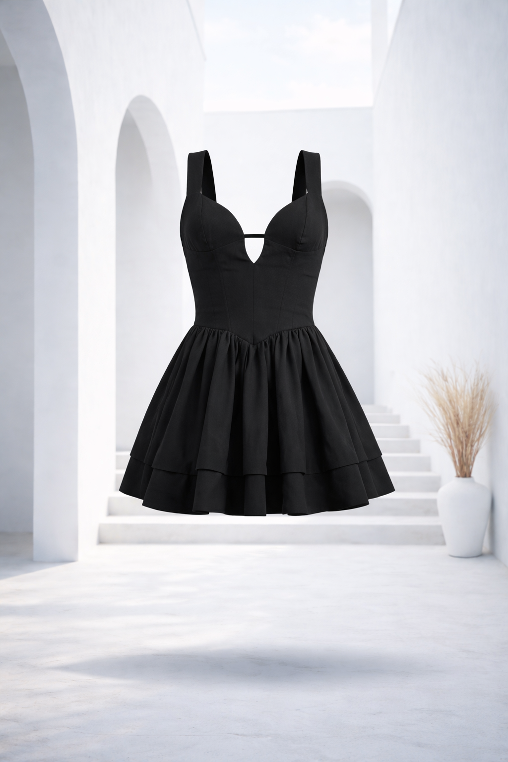 Black mini dress