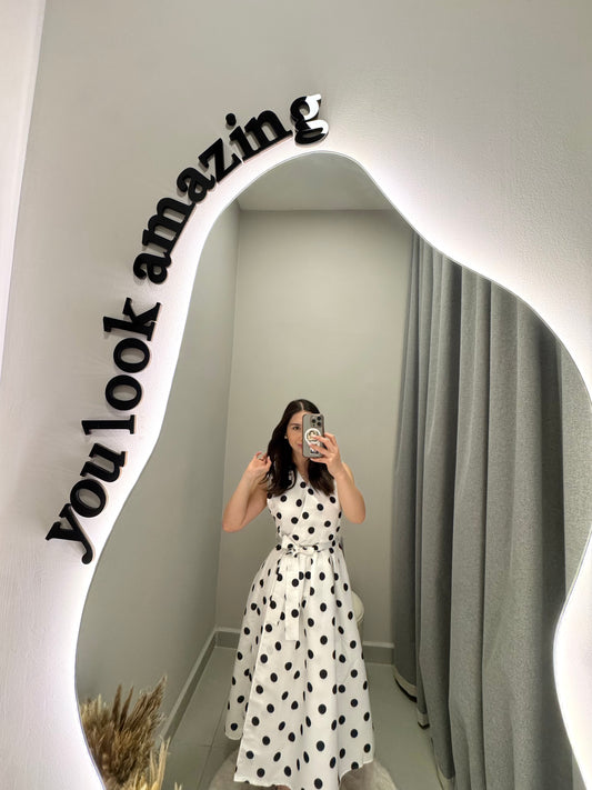 White Polka Dots Dress