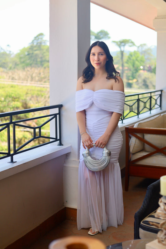 White Slim Fit Dress