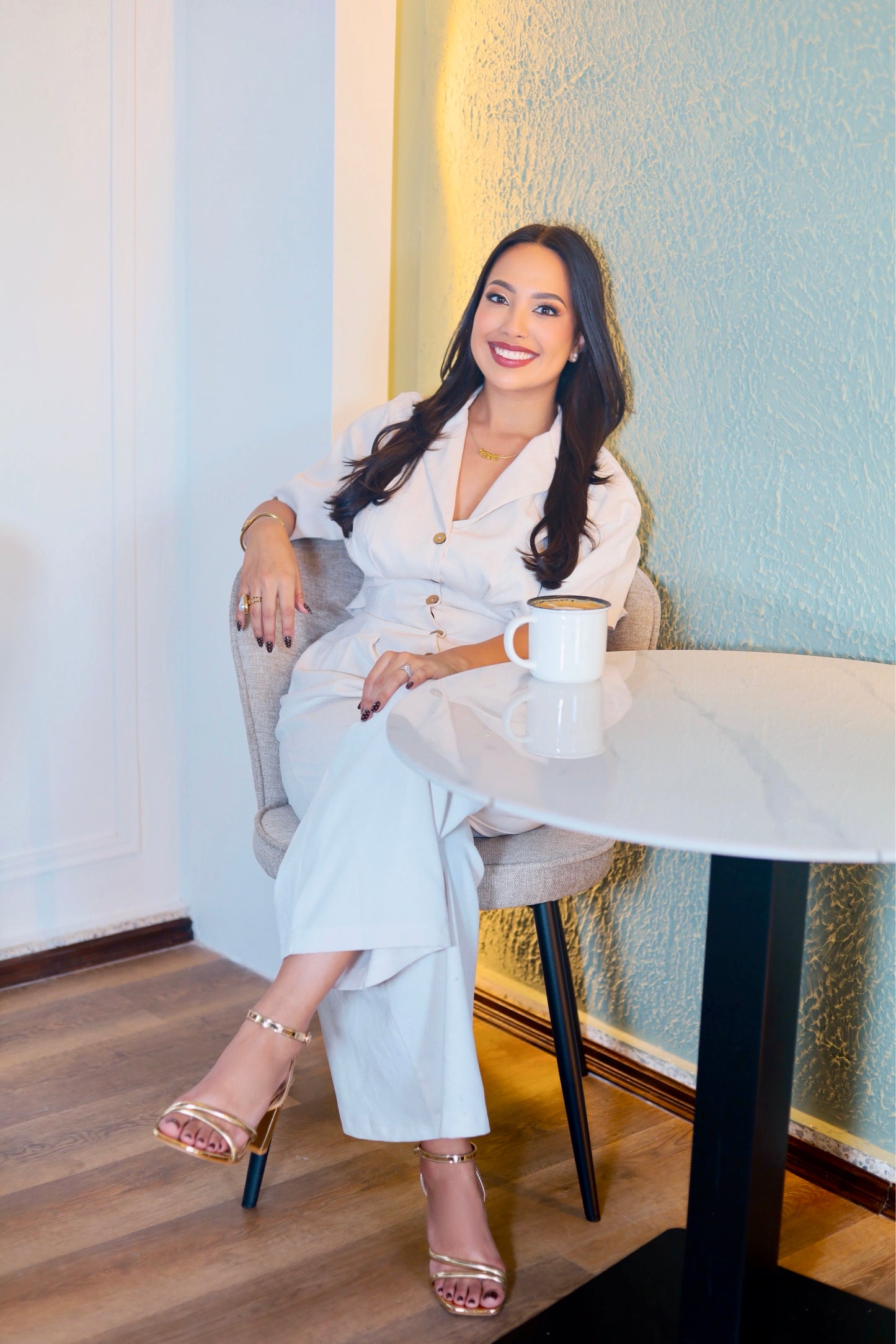 Beige Casual Jumpsuit
