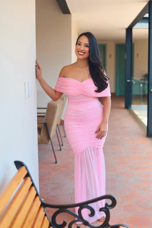 Pink Slim Fit Dress