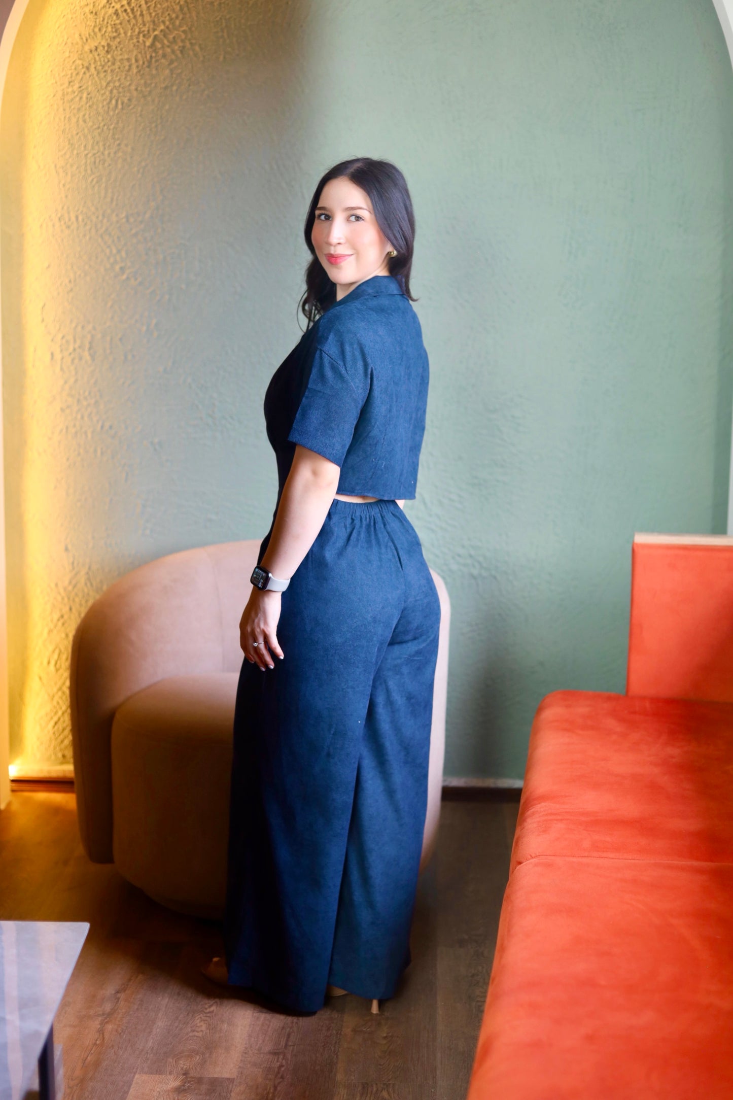 Navy Blue Casual Jumpsuit
