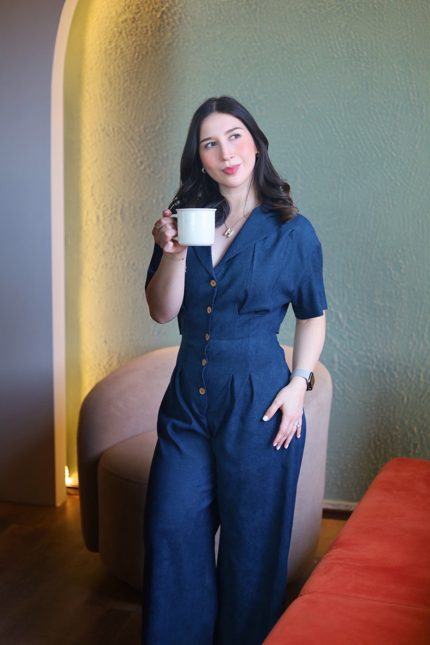 Navy Blue Casual Jumpsuit