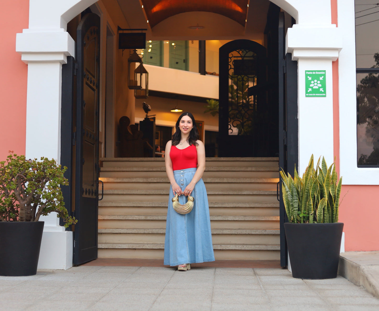 Long Denim Skirt