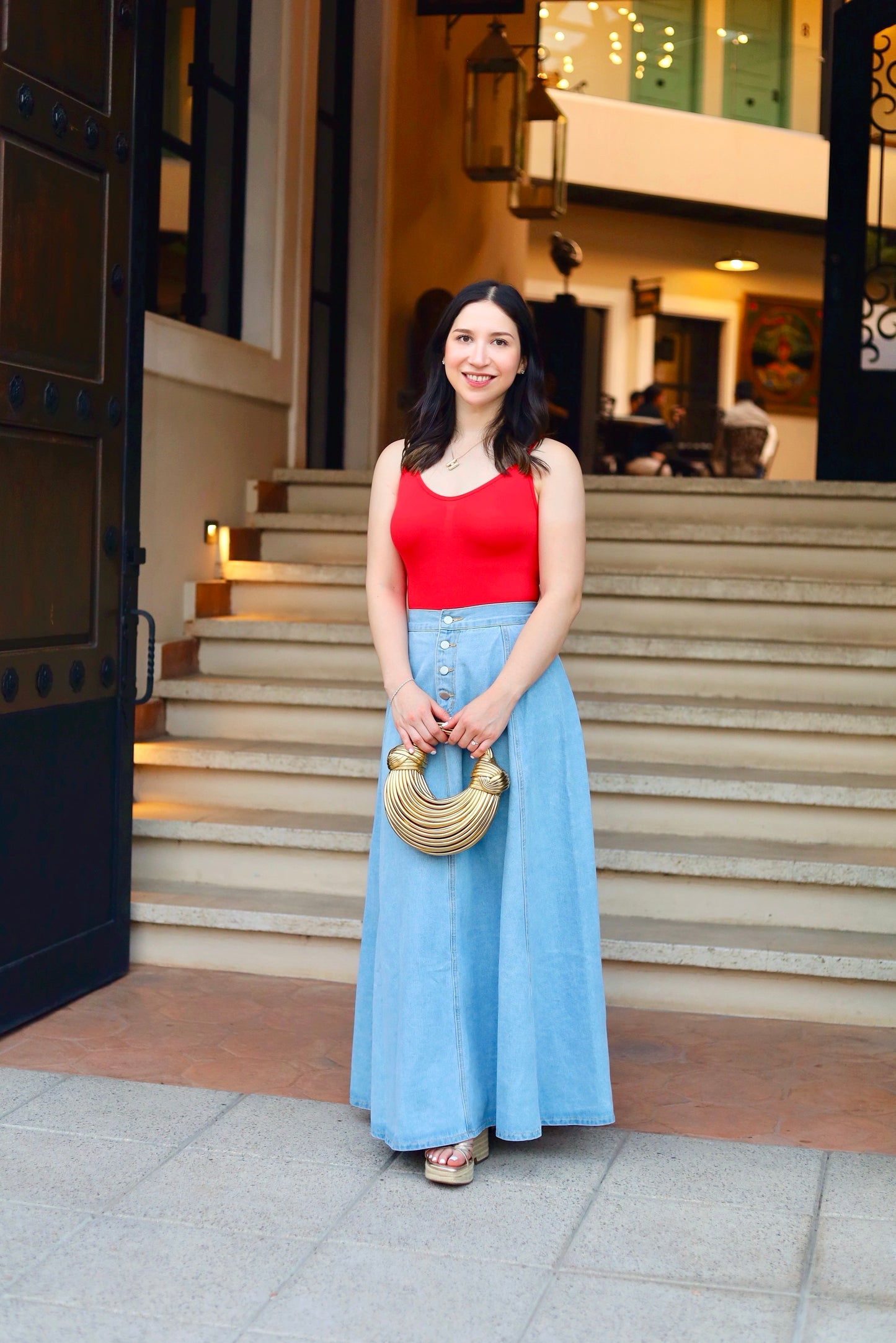 Long Denim Skirt