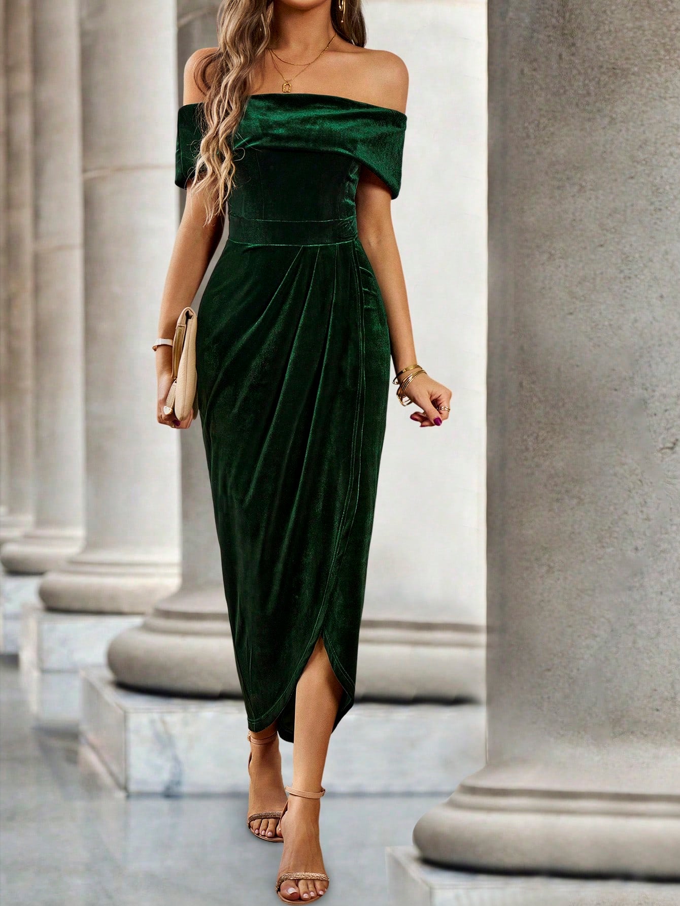 Vestido Verde Terciopelo