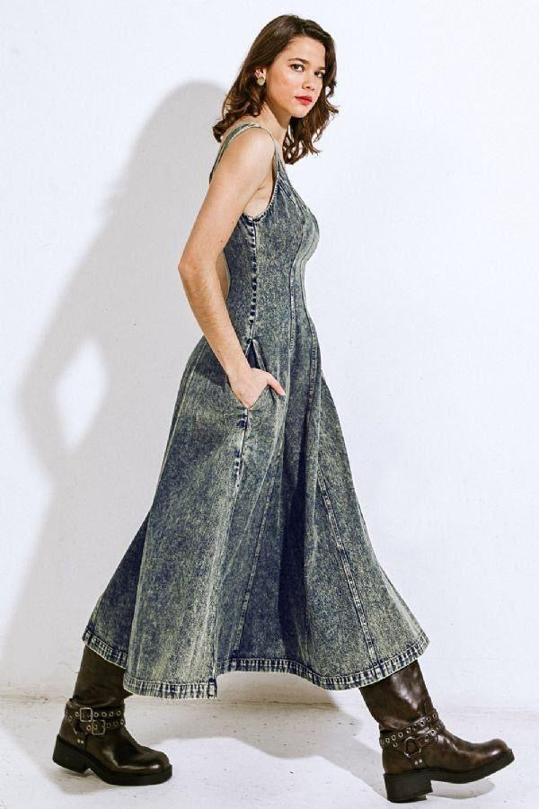 Denim Midi Dress